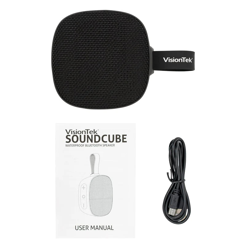 VisionTek Sound Cube Portable Bluetooth Speaker System - Black