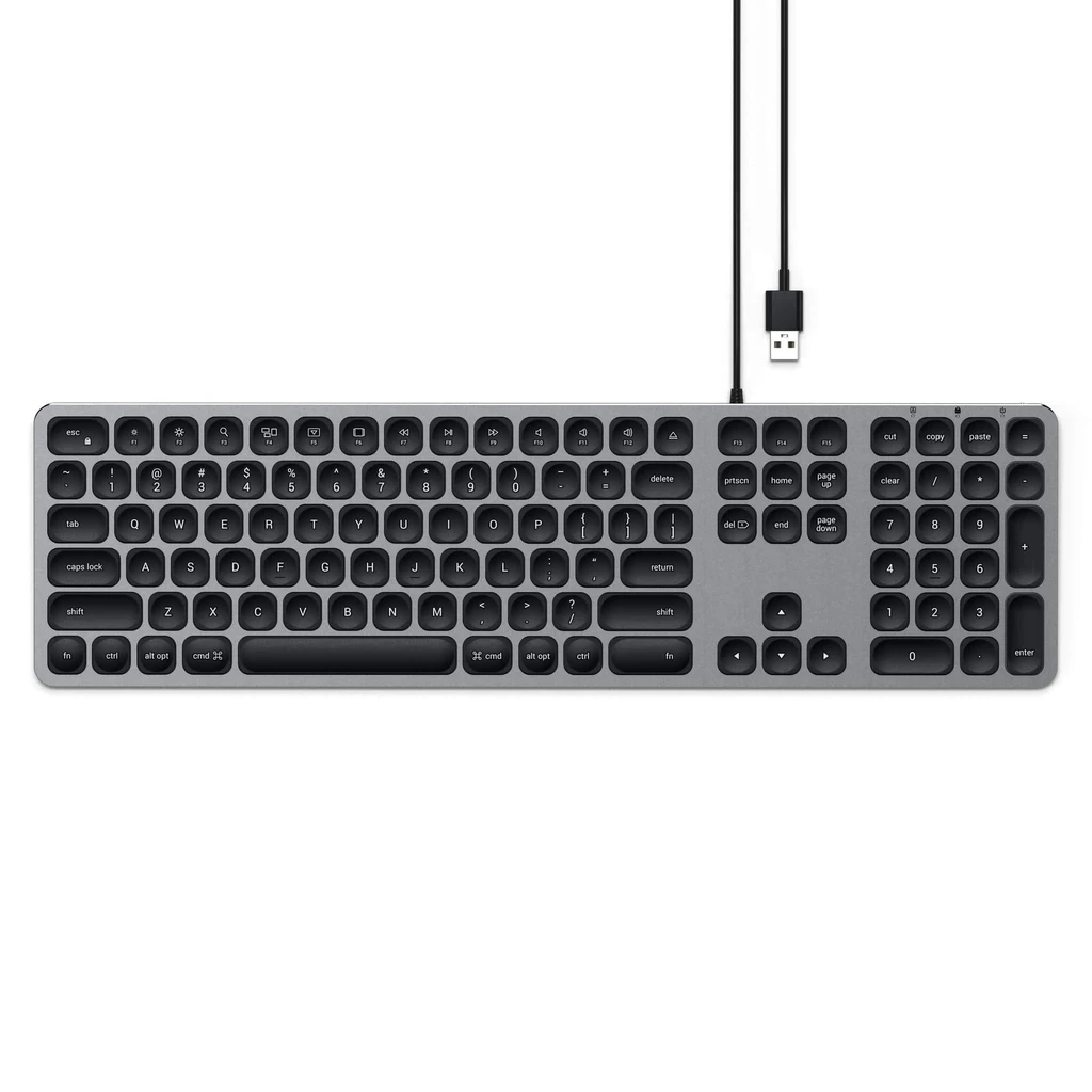 Aluminum Wired Keyboard for Mac - Space Gray